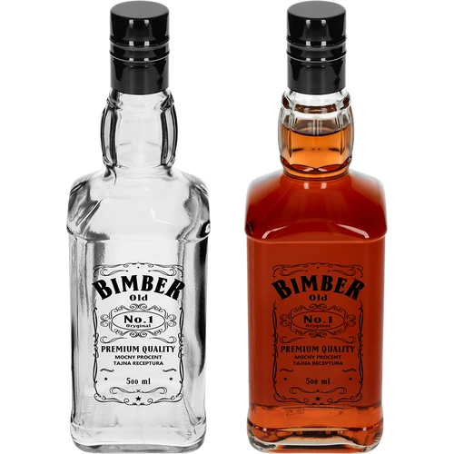Fľaša Daniels 500 ml so skrutkovacím uzáverom, potlač „Bimber OLD", 1 ks. - 3