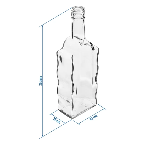 Fľaša Kláštorná 500 ml, s uzáverom, biela - 6 ks. - 4