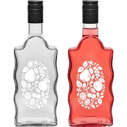 Fľaša Kláštorná 500 ml so skrutkovacím uzáverom a potlačou „Ovocie” vzor 1 - 3