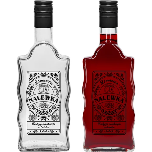 Kláštorná fľaša 500 ml so skrutkovacím uzáverom, potlač „Nalewka“, 1 ks. - 2