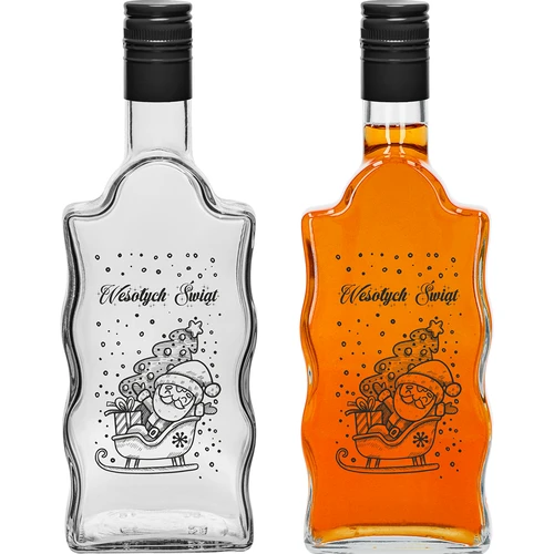 Fľaša Klasztorna 500 ml so skrutkovacím uzáverom, potlač „Mikuláš“, 1 ks - 2