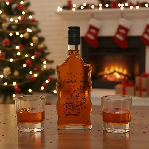 Fľaša Klasztorna 500 ml so skrutkovacím uzáverom, potlač „Mikuláš“, 1 ks - 6