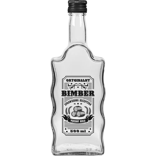 Fľaša Klasztorna 500 ml so skrutkovacím uzáverom, potlač „Bimber“, 1 ks. - 3