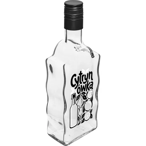 Fľaša Klasztorna 500 ml so skrutkovacím uzáverom a potlačou „Cytrynówka”, vzor 1