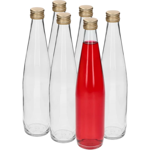 Fľaša Klubová 500 ml so zlatým skrutkovacím uzáverom, sada 6 ks. - 3