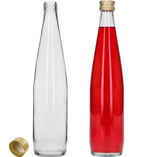 Fľaša Klubová 500 ml so zlatým skrutkovacím uzáverom, sada 6 ks. - 4