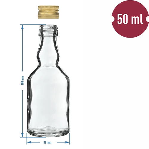Fľaša Maluch 50 ml s uzáverom - 10 ks - 6