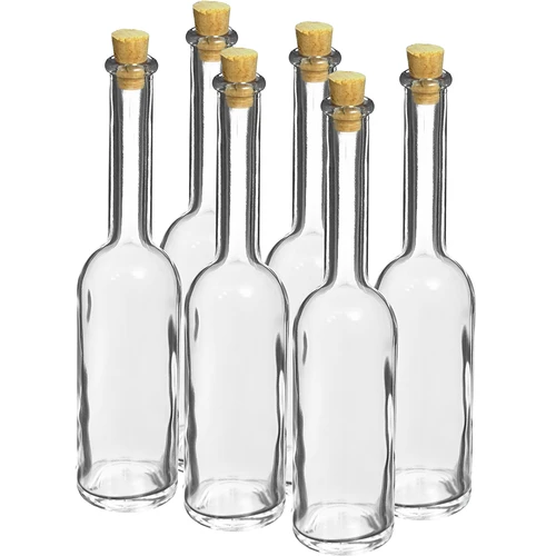 Fľaša na likér 100 ml 6 ks + 6 zátok