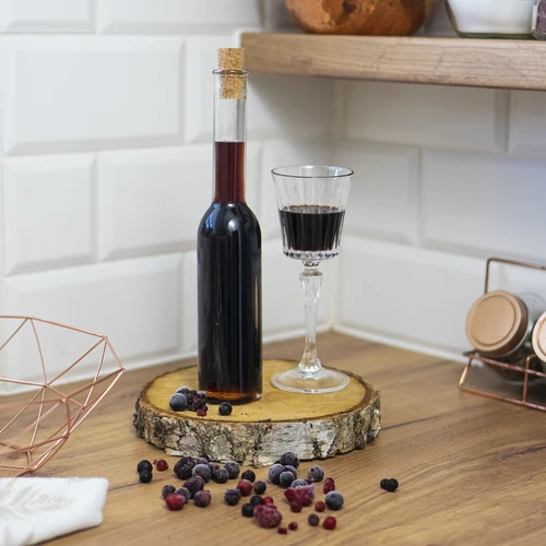 Fľaša na likér 200 ml 6 ks + 6 zátok 23/18 - 10