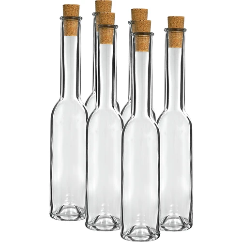 Fľaša na likér 200 ml 6 ks + 6 zátok 23/18