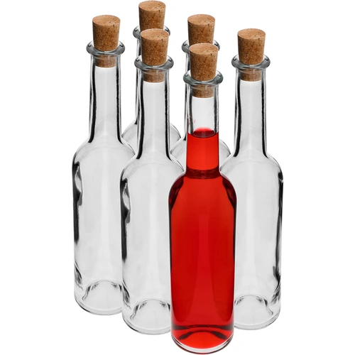 Fľaša na likér 350 ml 6 ks + 6 zátok - 2