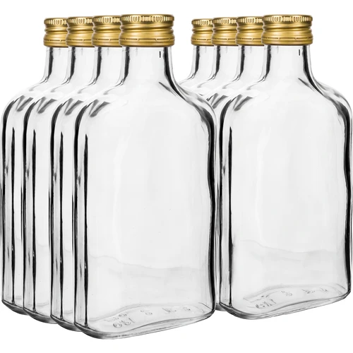 Fľaša na likéry ploskačka 100 ml + uzáver 8 ks - 2