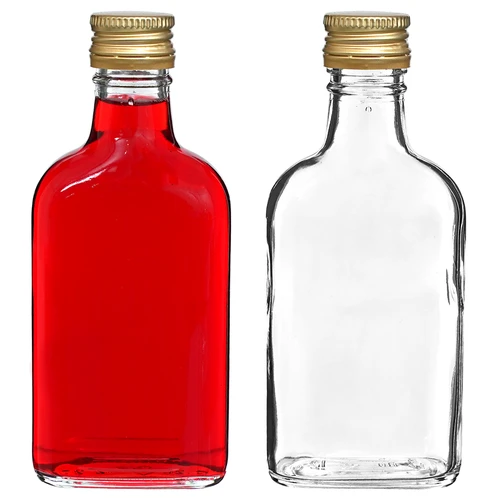 Fľaša na likéry ploskačka so skrutkovacím uzáverom 200 ml 10 ks - 5