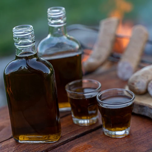 Fľaša na likéry ploskačka so skrutkovacím uzáverom 200 ml 10 ks - 8
