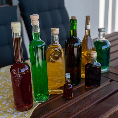 Fľaša na likéry ploskačka so skrutkovacím uzáverom 200 ml 10 ks - 11