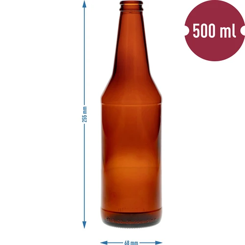 Fľaša na pivo 0,5 L - balenie 8 ks - typ B - 4