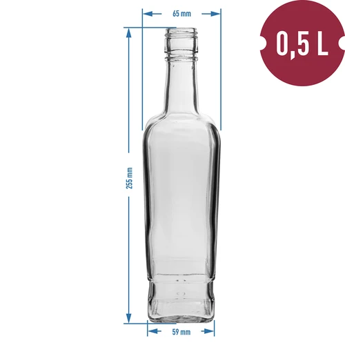 Fľaša Pryncypalna 500 ml so skrutkovacím uzáverom, 6 ks. - 6