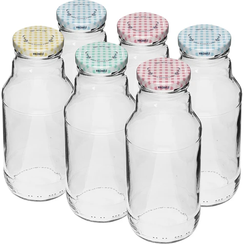 Fľaša TO na džús 330 ml s uzáverom fi 43 - 6 ks.