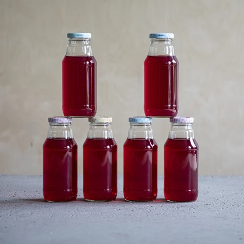 Fľaša TO na džús 330 ml s uzáverom fi 43 - 6 ks. - 5