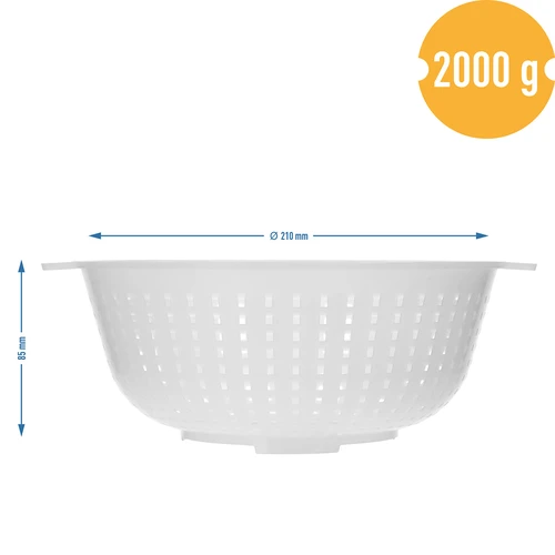 Forma syrárska na syr typu korycińskiego Ø 21/11 x 8,5 cm na 2 kg - 7