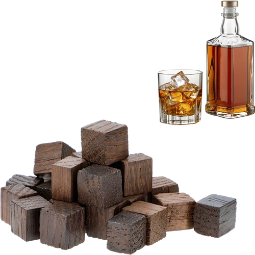 Francúzske dubové kocky, silno toastované, aromatizované – Whisky, 20 g - 3