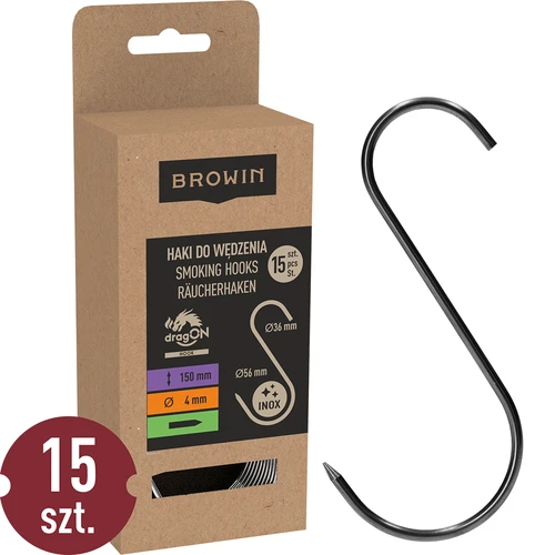 Háky na údenie – S, naostrené 4 mm x 150 mm, 15 ks