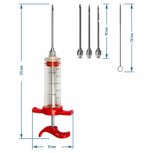 Injektor 30ml + 3 ihly + čistič - 7