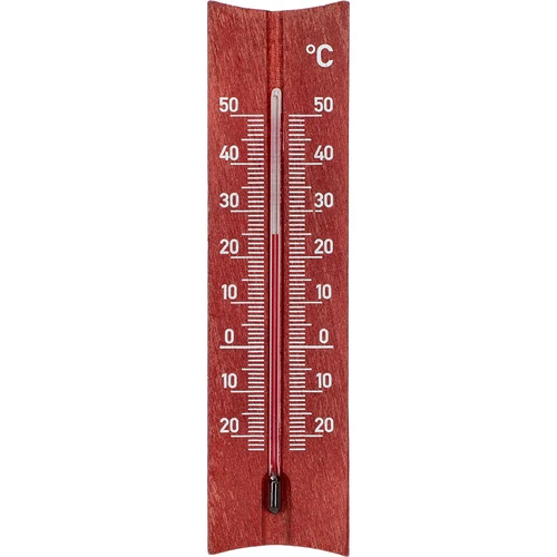 Izbový teplomer drevený (-20 do +50°C), farba mahagónu, 15 cm
