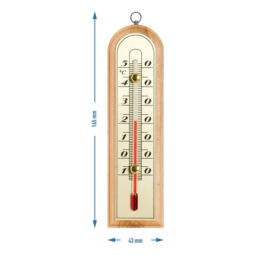 Izbový teplomer so zlatou stupnicou (-10°C do +50°C) 16cm - 2