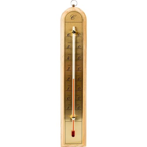 Izbový teplomer so zlatou stupnicou (-10°C do +60°C) 28cm mix