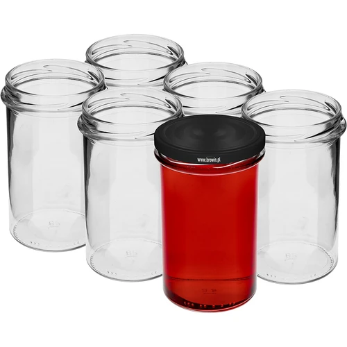 Jednoduchý pohár 545ml (fi 82) - s čiernym viečkom, 6 ks. - 3