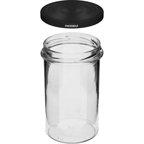 Jednoduchý pohár 545ml (fi 82) - s čiernym viečkom, 6 ks. - 4