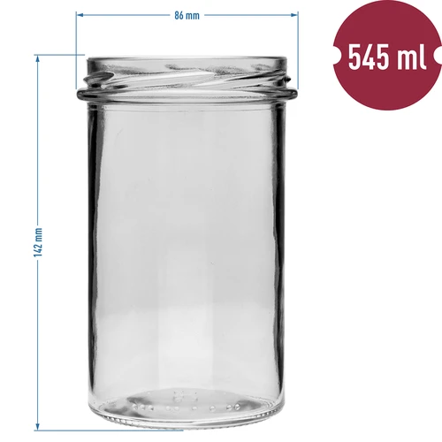 Jednoduchý pohár 545ml (fi 82) - s čiernym viečkom, 6 ks. - 6
