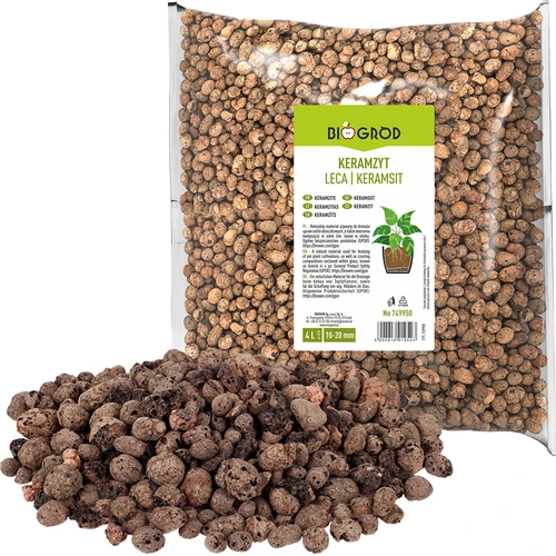 Keramzit pre izbové rastliny, záhradníctvo a lesy v skle 10–20 mm, 4L - 3
