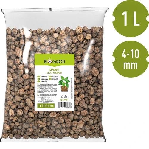 Keramzit pre izbové rastliny, záhradníctvo a lesy v skle, 4-10 mm, 1L - 3