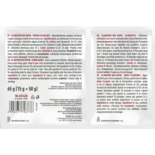 Klarowin Duo Rapid - chitozán + kremičitý prostriedok, 65 g - 2