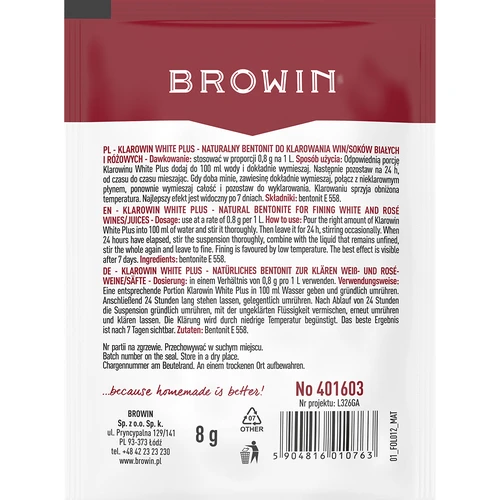 Klarowin White Plus - číriaci prostriedok 8 g - 2