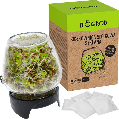 Klíčiaca nádoba na zaváranie Twist-off + 5 balení semien - 5