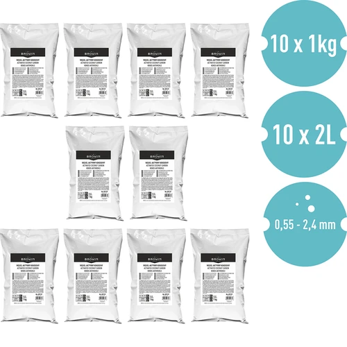 Kokosové aktívne uhlie 1 kg x 10 - súprava - 2