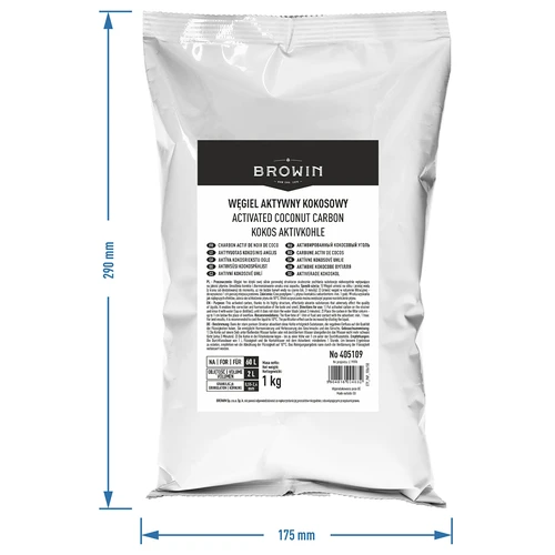 Kokosové aktívne uhlie 1 kg x 4 - súprava - 5