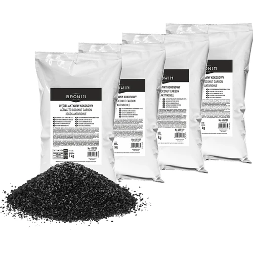 Kokosové aktívne uhlie 1 kg x 4 - súprava