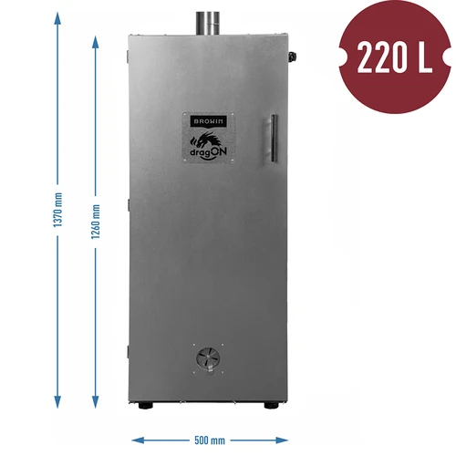 Kovová údiaca komora 250L, s kolieskami - 4