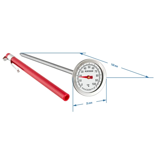 Kuchynský teplomer (0°C do +100°C) 12,3cm - 2