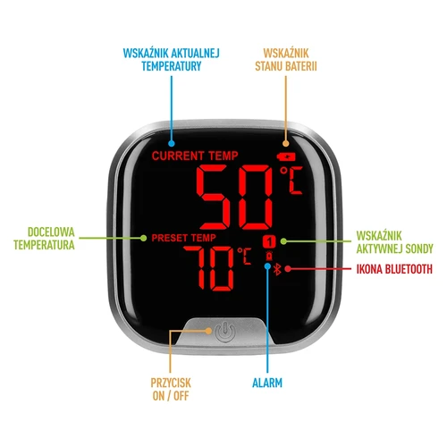 Kuchynský teplomer s Bluetooth, 2 sondy - 7