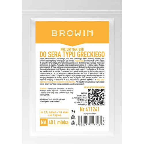 Kultúry baktérií na grécky syr