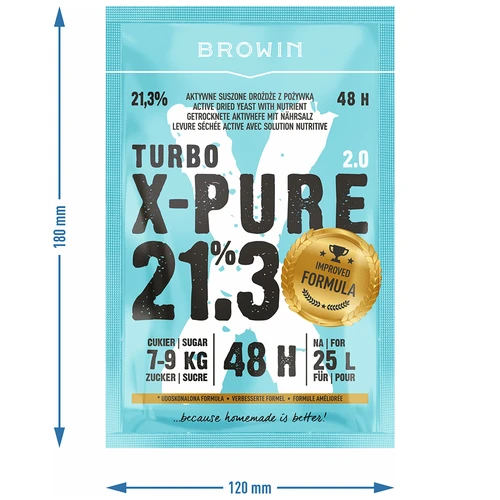 Kvasinky Turbo X-Pure 21,3% 48h, 25 L - 5