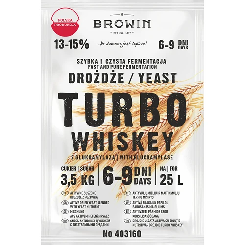Kvasnice na destiláciu Turbo Whiskey