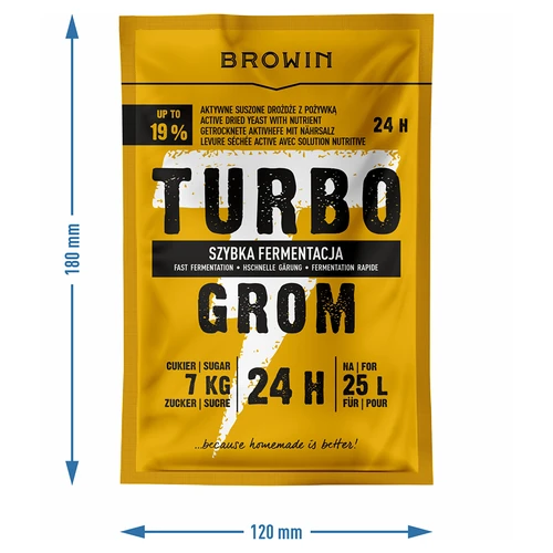 Kvasnice na destiláty Turbo Grom 24h - 4