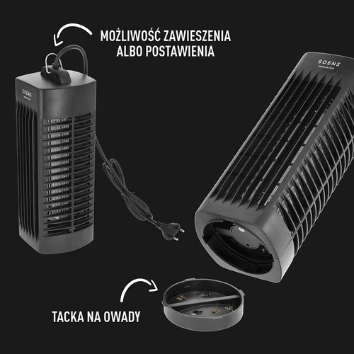Lampa na hubenie hmyzu Manhattan UVA 6 W, čierna - 6