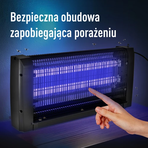 Lampa na hubenie hmyzu UVA 20 W, čierna - 7